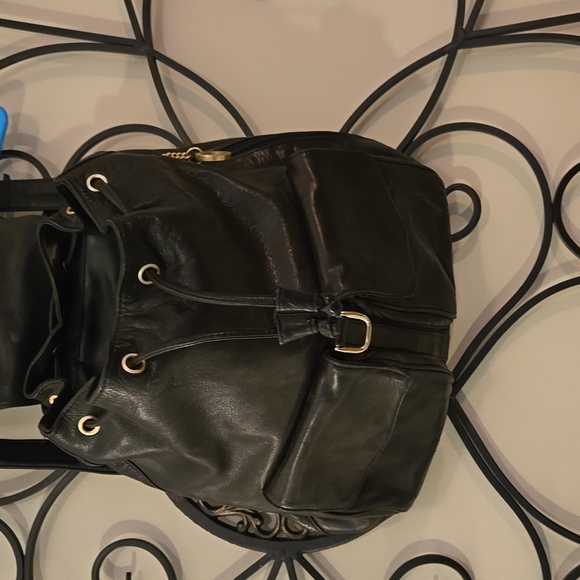 Gorgeous Dark Brown Drawstring Perlina Backpack - Picture 4 of 12